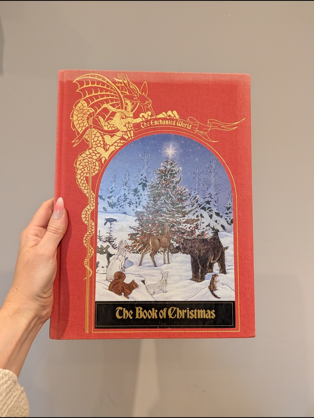The Enchanted World The Book of Christmas Hardcover Decorative Book - Red